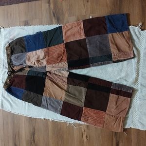 Ixchel patchwork corduroy hippie pants (unisex petite)